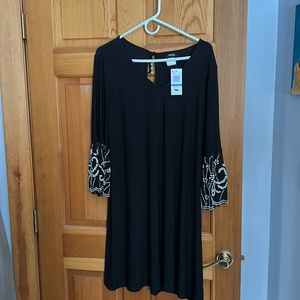 New MSK Embellished Bell Sleeve Dress Size XL
